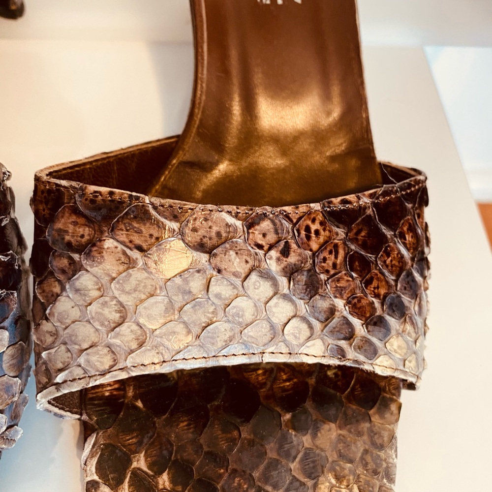 Shoe Bizz Python Brown, Multi Shades Of Tan, Mule… - image 3